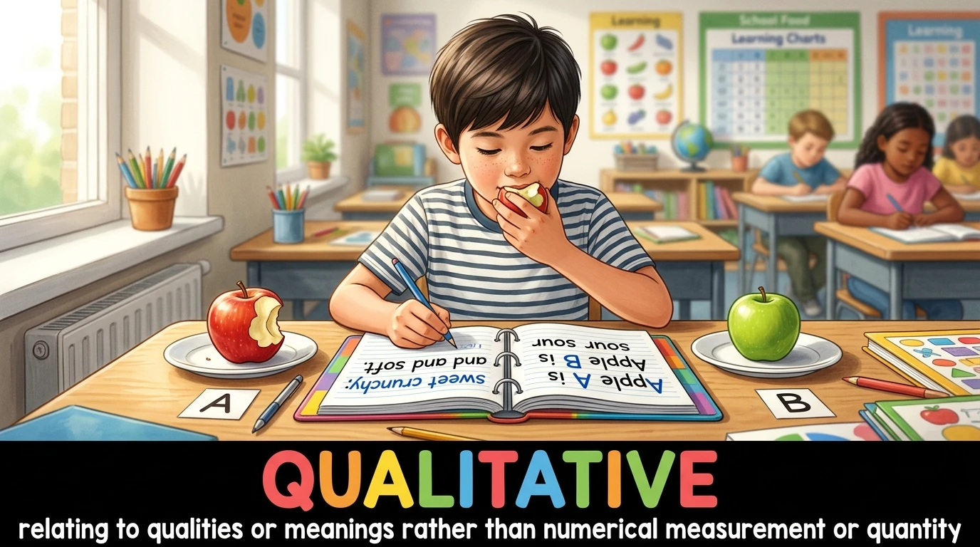 English Illustration for qualitative